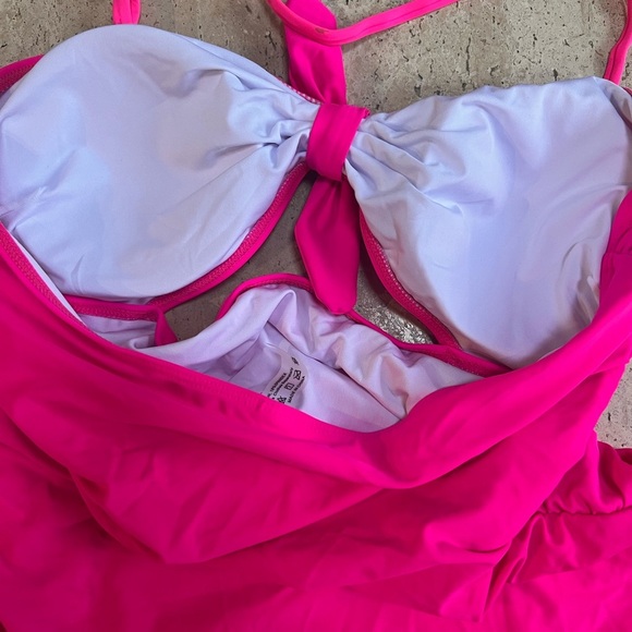 Tempt Me Women Sexy Cutout One Piece Swimsuit Halter/Strapless Tummy Control XL - Picture 5 of 7